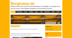 Desktop Screenshot of bergkaese.de